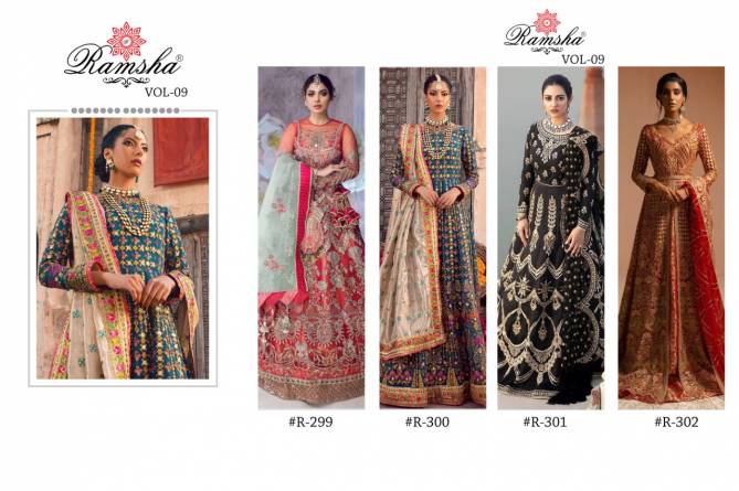 Ramsha R Latest Heavy Embroidery Work Wedding Pakistani Sawlar Suit Collection